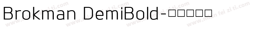 Brokman DemiBold字体转换